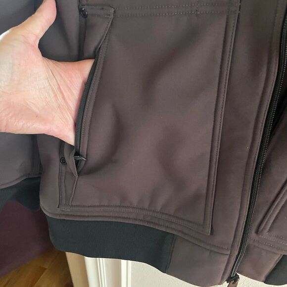 Men’s Duluth Trading Company Prudhoe Bay Brown Black Hooded Action Jacket XL - Picture 12 of 16